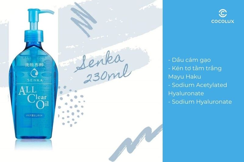 Các thành phần chính của dầu tẩy trang Senka All Clear Oil
