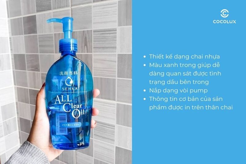 Thiết kế của dầu tẩy trang Senka All Clear Oil