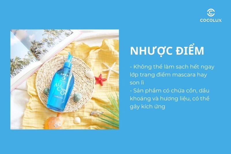 Nhược điểm của dầu tẩy trang Senka All Clear Oil