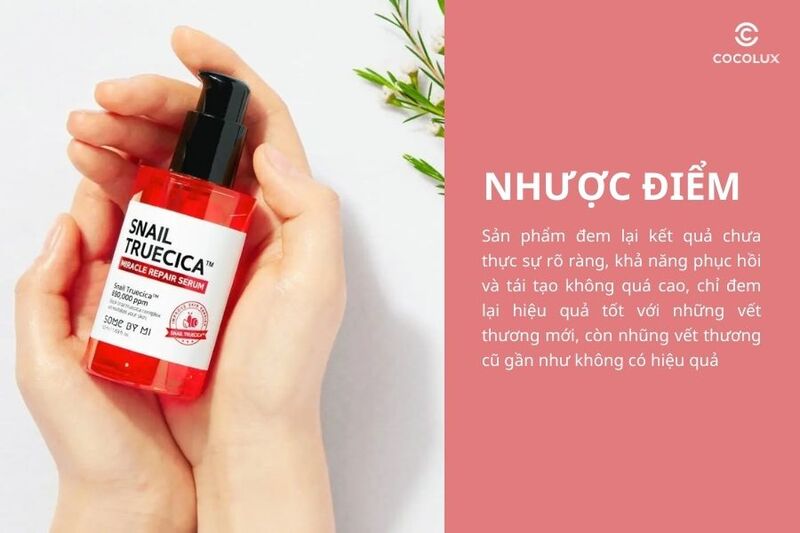 Nhược điểm của serum Some By Mi Snail Truecica Miracle Repair