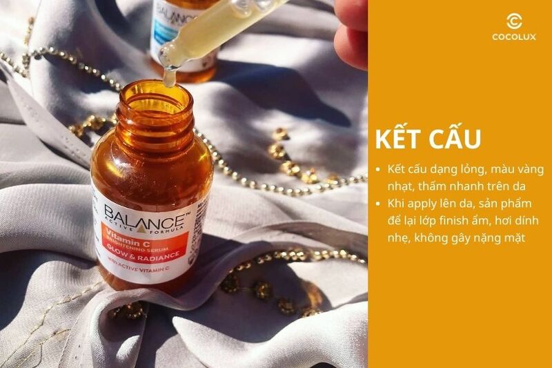 Kết cấu serum Balance Vitamin C