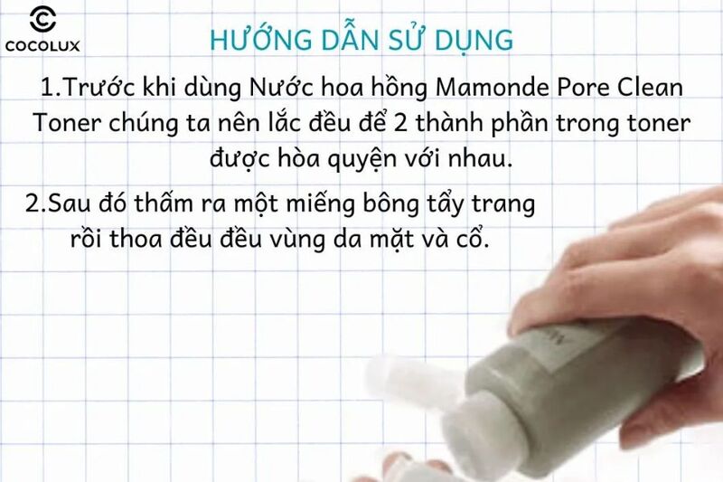 Cách sử dụng Toner Mamonde diếp cá
