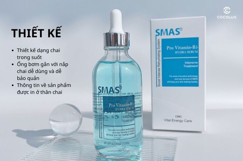 Thiết kế của serum SMAS Pro Vitamin B5 Hydra