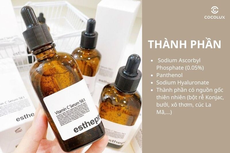 Thành phần của tinh chất Esthemax EsthePro Vitamin C Serum 561