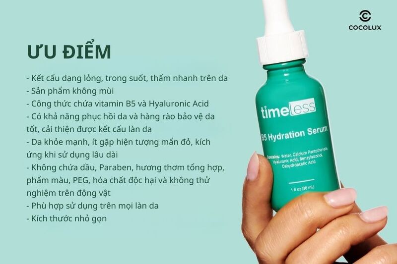 Ưu đi&ecirc;̉m của&nbsp;serum Timeless B5