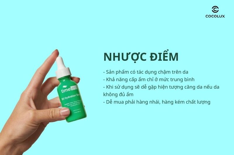Nhược đi&ecirc;̉m của&nbsp;serum Timeless B5