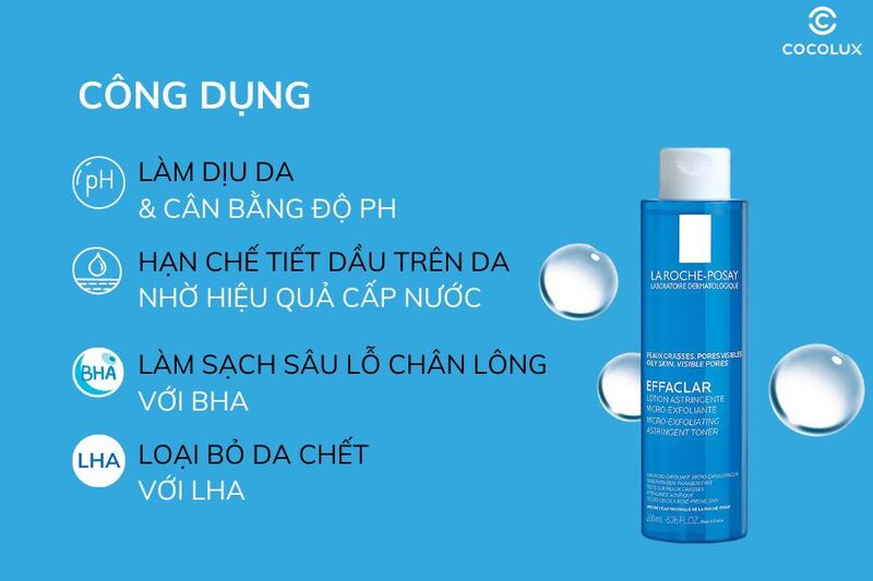 Review Toner La Roche Posay cho da dầu Effaclar Lotion Astringent