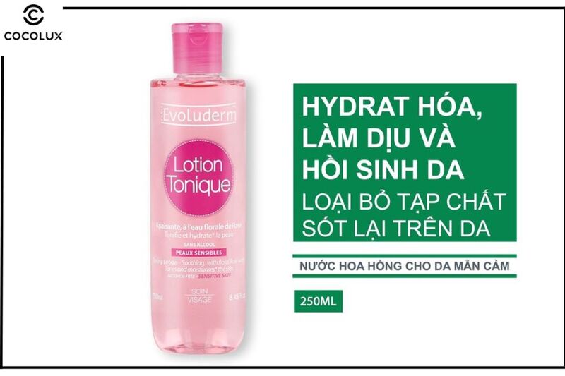 Thiết kế bao bì của Toner Evoluderm Lotion Tonique