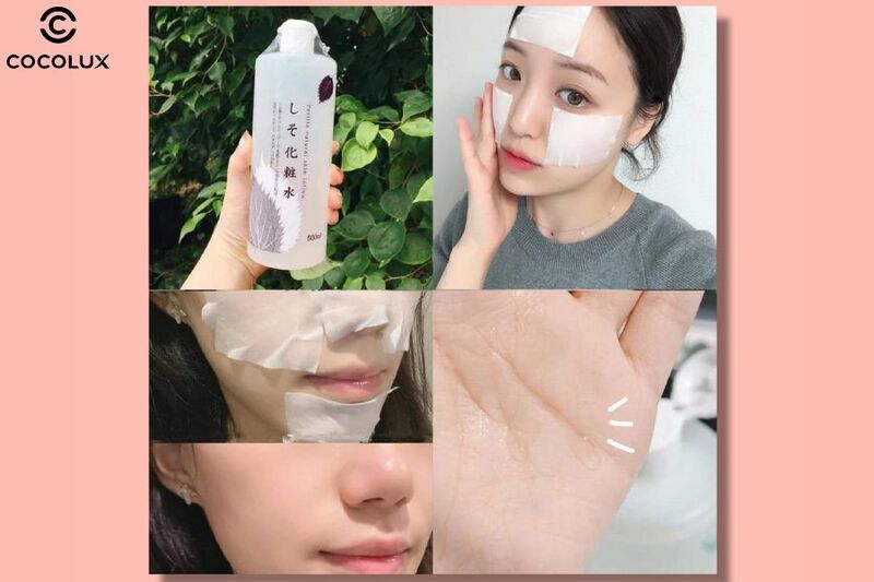 Kết cấu dạng lỏng của Toner L&aacute; T&iacute;a T&ocirc; Dokudami Perilla Natural