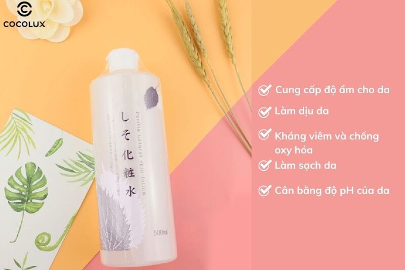 C&ocirc;ng dụng của Toner L&aacute; T&iacute;a T&ocirc; Dokudami Perilla Natural