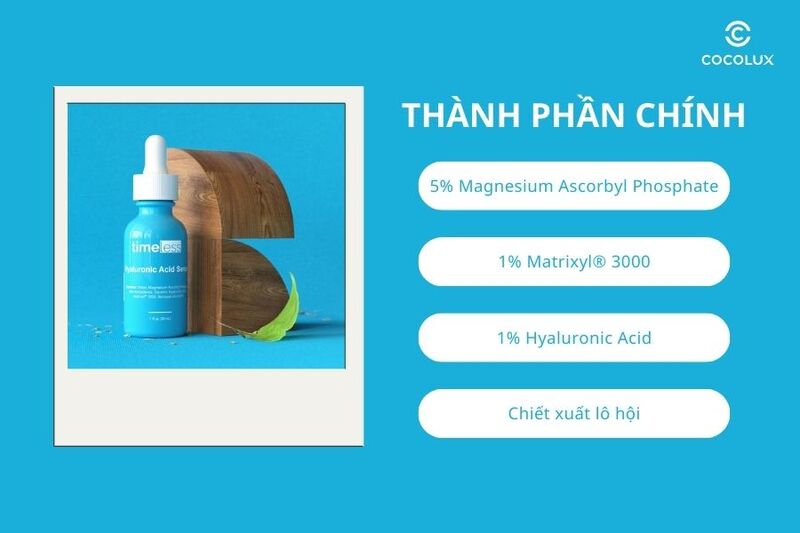 Thành phần của serum Timeless Hyaluronic Acid + Vitamin C