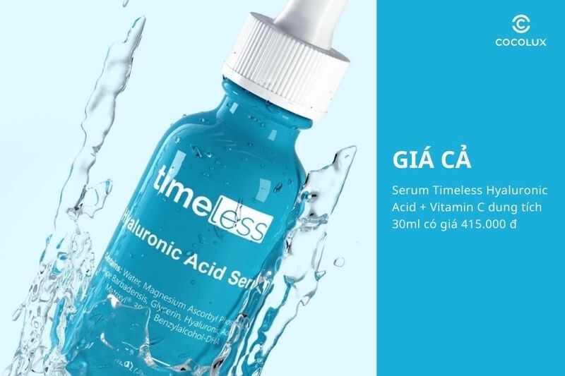Giá của serum Timeless Hyaluronic Acid + Vitamin C tại Cocolux
