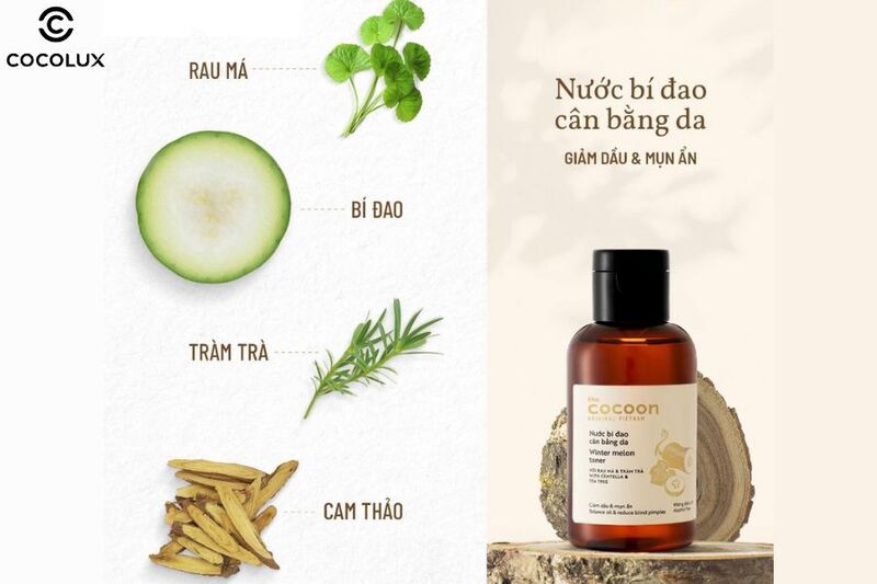 Thành phần chính của Toner Bí Đao Cocoon Winter Melon