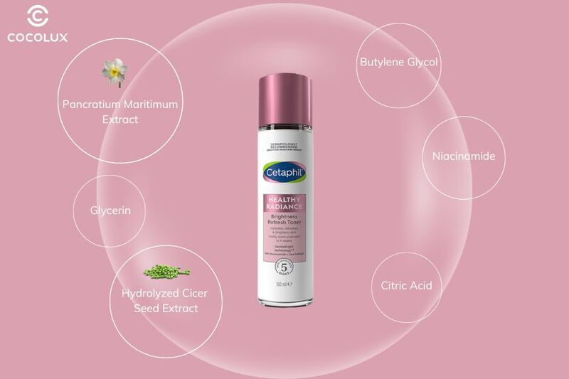 Thành phần của Toner Cetaphil Làm Sáng Da an toàn cho da nhạy cảm
