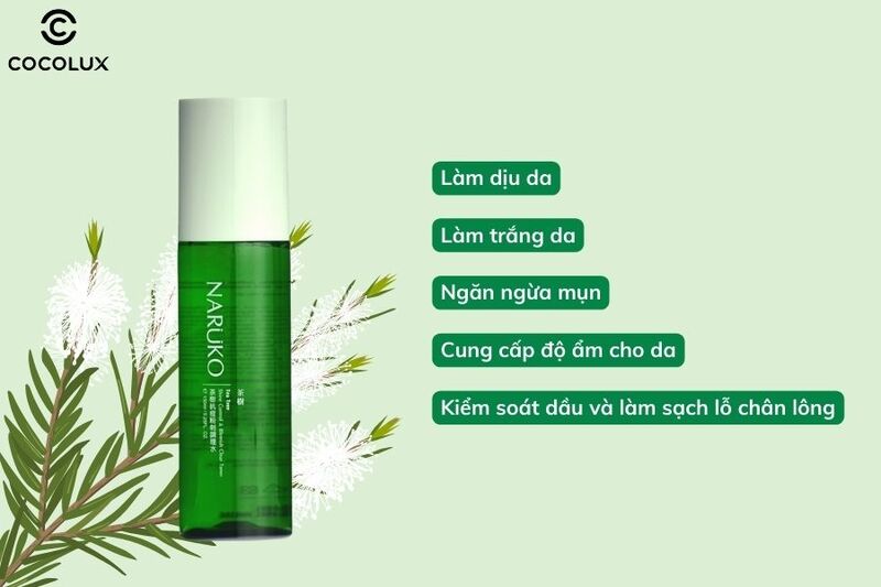 C&ocirc;ng dụng của Toner Tr&agrave;m Tr&agrave; Naruko