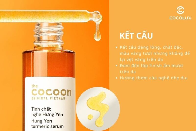 Kết cấu của tinh chất Cocoon chiết xuất từ nghệ Hưng Yên