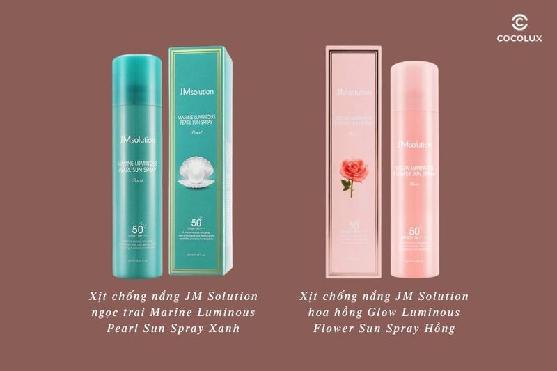Hai loại xịt chống nắng JM Solution