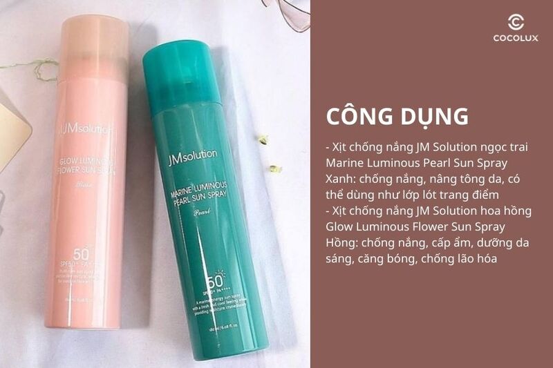 Công dụng của xịt chống nắng JM Solution