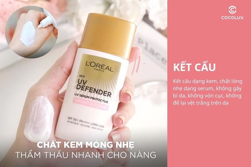 Kết cấu của kem chống nắng L