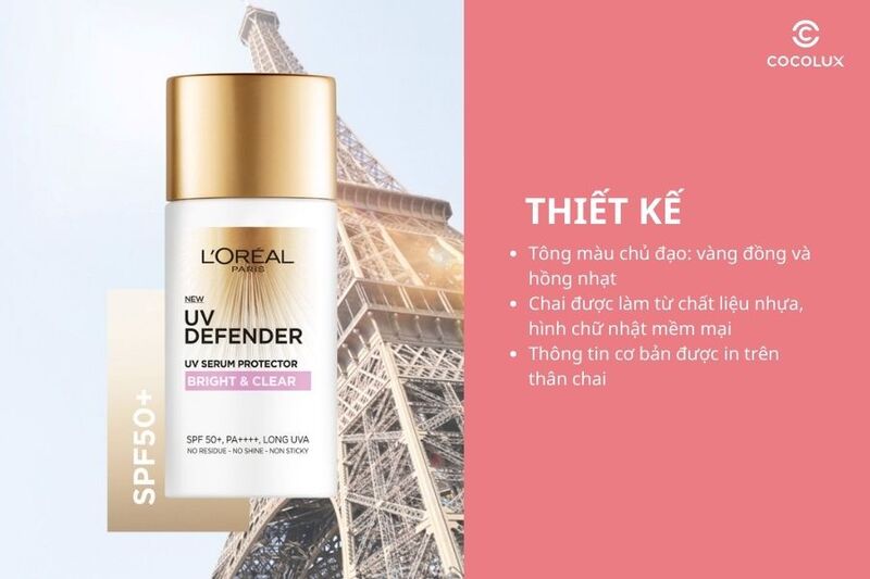 Thiết kế của kem chống nắng L