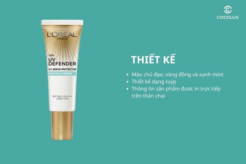Thiết kế của kem chống nắng L