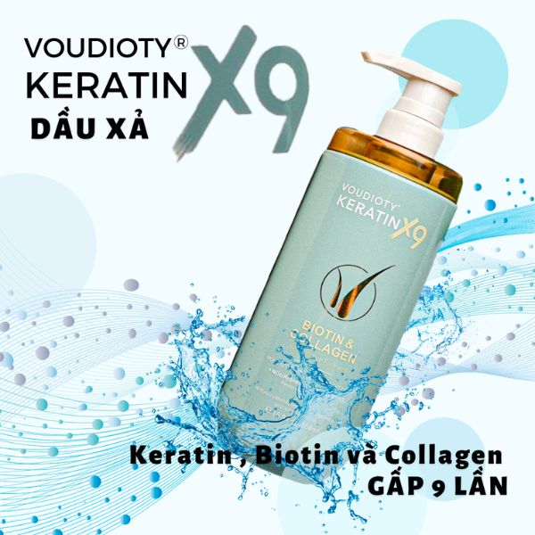 Dầu Xả Voudioty KERATIN X9 Biotin & Collagen 500ml