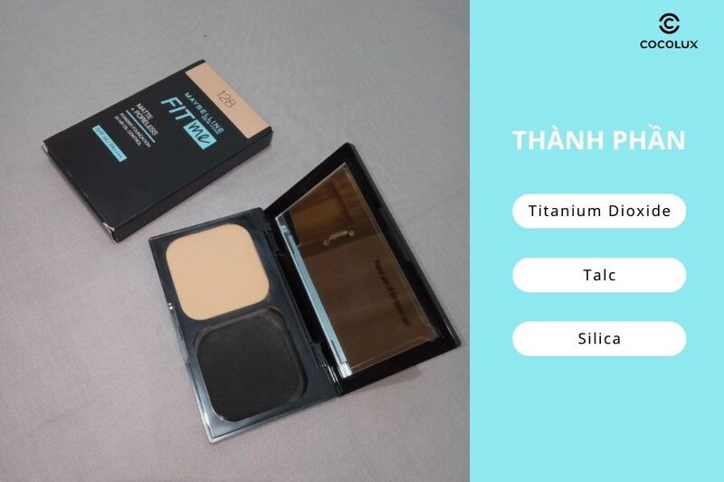 Th&agrave;nh phần ch&iacute;nh của&nbsp;phấn nền Maybelline Fit me Ultimate Powder Foundation Two Way Cake SPF 44