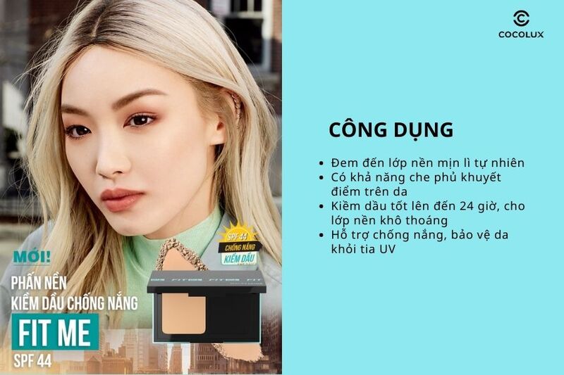 C&ocirc;ng dụng của&nbsp;phấn nền Maybelline Fit me Ultimate Powder Foundation Two Way Cake SPF 44