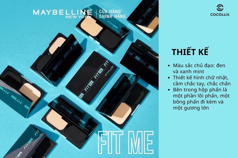 Thiết kế của&nbsp;phấn nền Maybelline Fit me Ultimate Powder Foundation Two Way Cake SPF 44