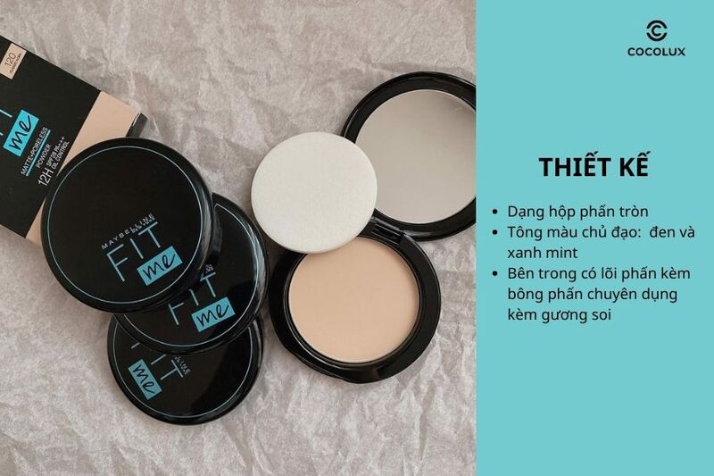 Thiết kế của phấn nền Maybelline Fit Me