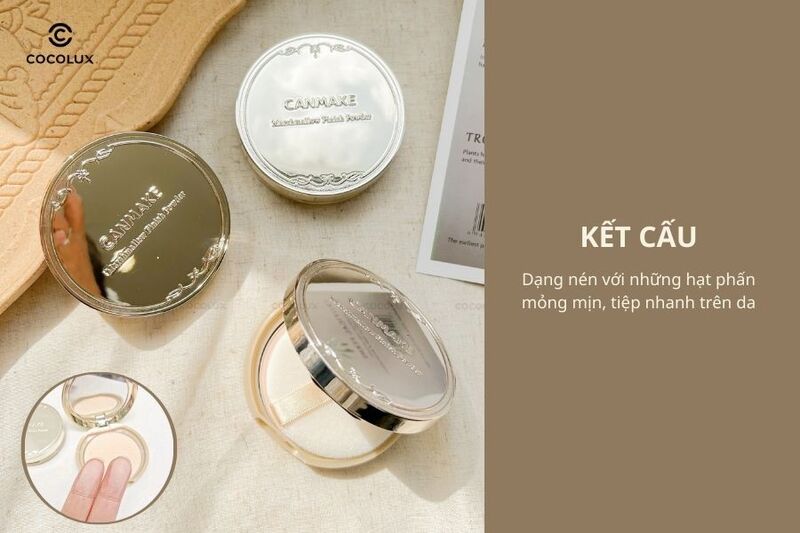 Kết cấu của phấn phủ Canmake Marshmallow Finish Powder
