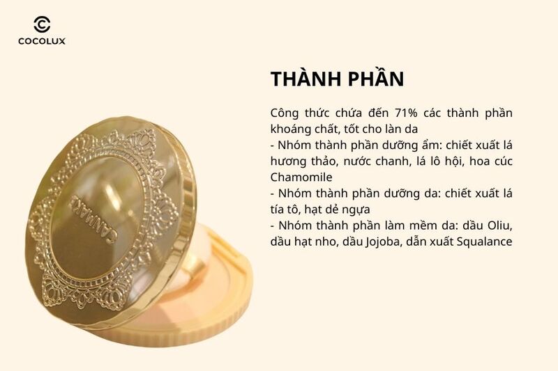 Thành phần của phấn phủ Canmake Marshmallow Finish Powder