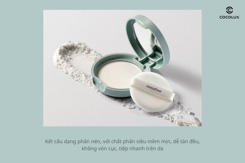 Kết cấu của phấn phủ Innisfree No Sebum Mineral Pact