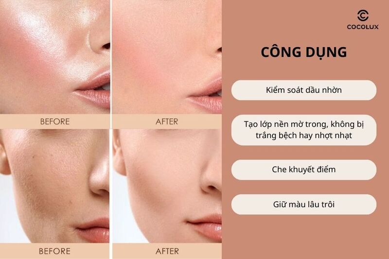Công dụng của phấn phủ bột Focallure Match Max Baking & Setting Matte Loose Powder