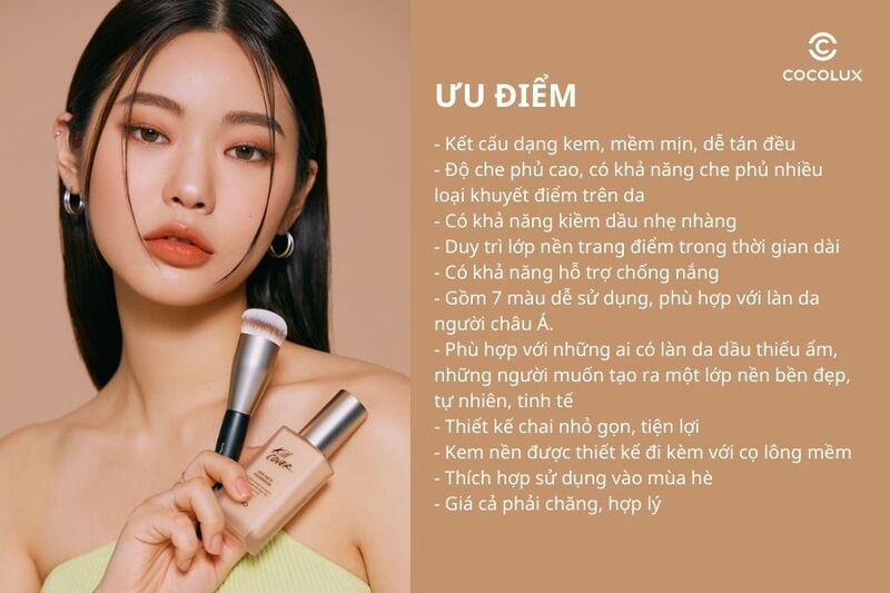Ưu điểm của kem nền Clio Kill Cover New Matte Foundation SPF 20 PA++