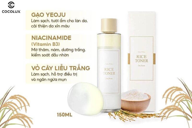 Thành phần chính của Toner Gạo I