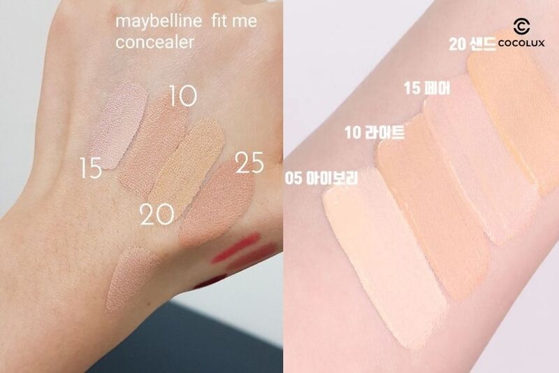 4 tông màu của kem che khuyết điểm Maybelline Fit Me tại Việt Nam (Hình 2)