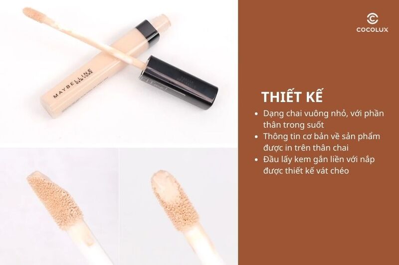 Thiết kế của kem che khuyết điểm Maybelline Fit Me