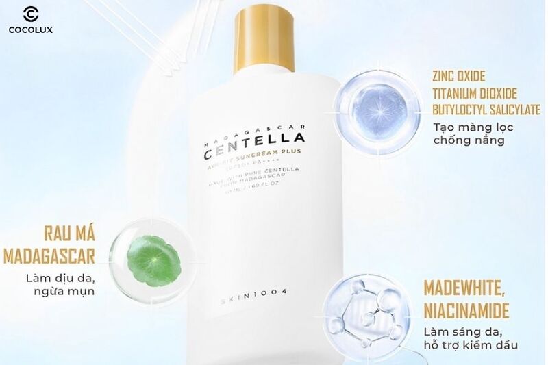 Kem Chống Nắng Skin1004 có nhiều thành phần an toàn lành tính