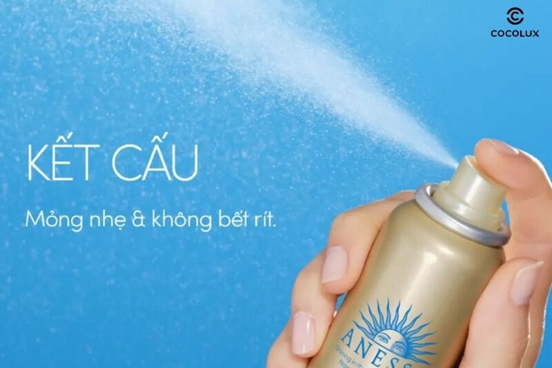 kết cấu xịt chống nắng anessa