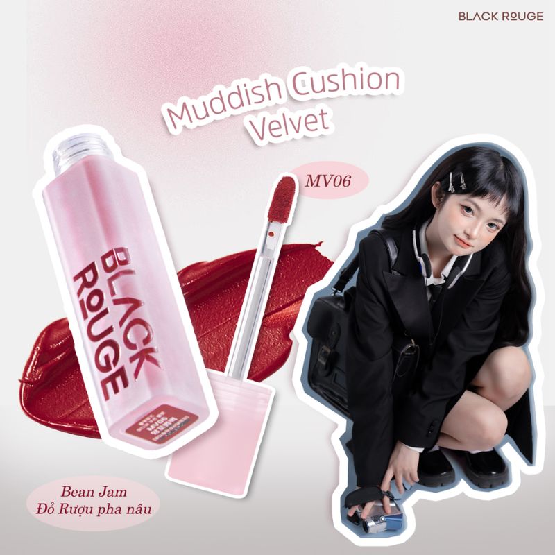 Son Kem Black Rouge Muddish Cushion Velvet - MV06