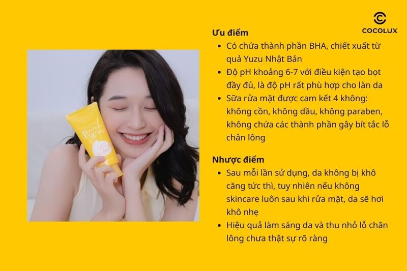T&ocirc;̉ng k&ecirc;́t ưu đi&ecirc;̉m và nhược đi&ecirc;̉m của&nbsp;sữa rửa mặt Senka Perfect Whip Vitamin C Poreless Glow