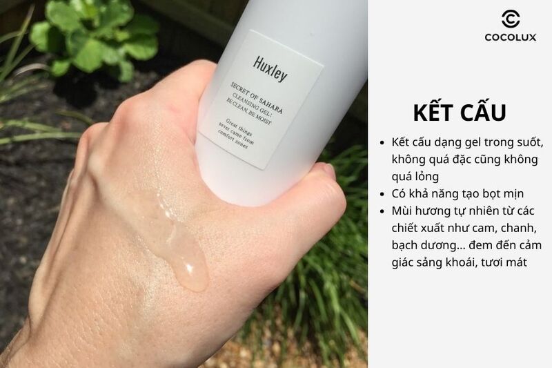 Texture sữa rửa mặt Huxley