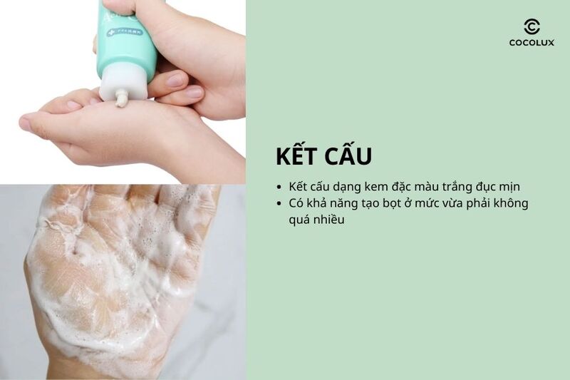 Kết cấu và khả năng làm sạch của Sữa Rửa Mặt Senka Perfect Whip Acne Care Cho Da Mụn 100g