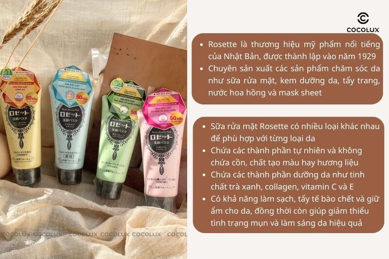 Thành phần thiên nhiên trong sữa rửa mặt Rosette từ đất sét và chiết xuất thực vật