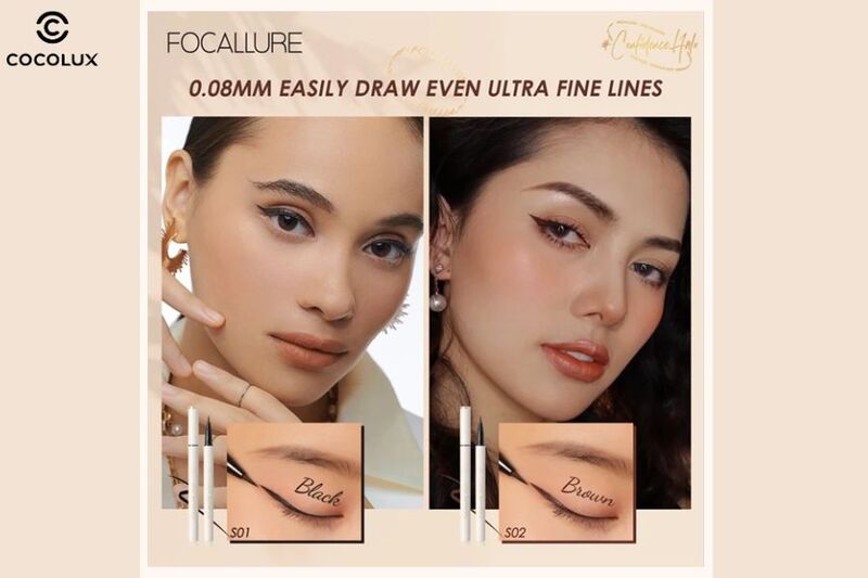 C&aacute;ch sử dụng b&uacute;t kẻ mắt Focallure Water & Proof