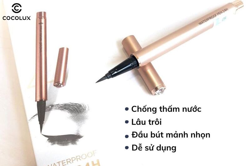 Ưu điểm của b&uacute;t kẻ mắt Vacosi Waterproof Pen 24h&nbsp;