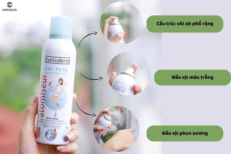 thiết kế bao bì sản phẩm xịt khoáng Evoluderm
