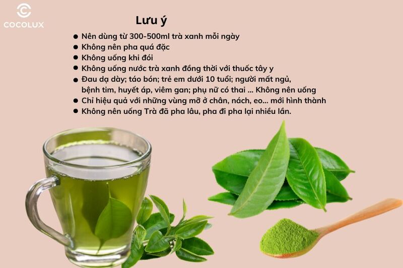 Lưu ý khi giảm cân với nước trà xanh