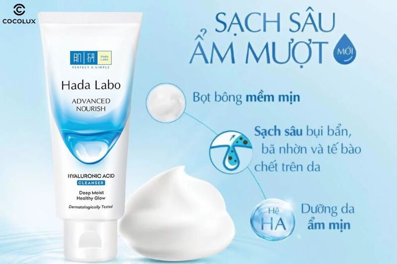 Sữa rửa mặt Hada Labo Advanced Nourish dưỡng ẩm 80g